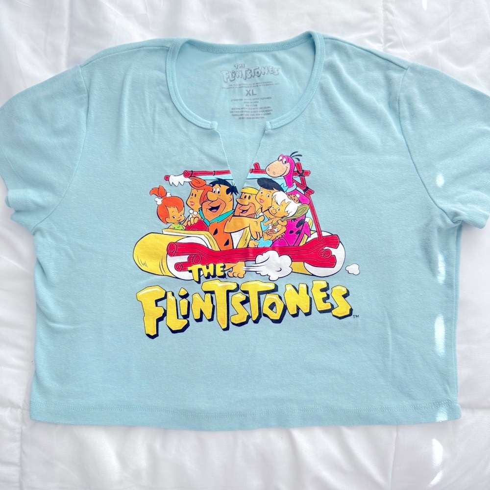 Flintstones Women's Light Blue Tee